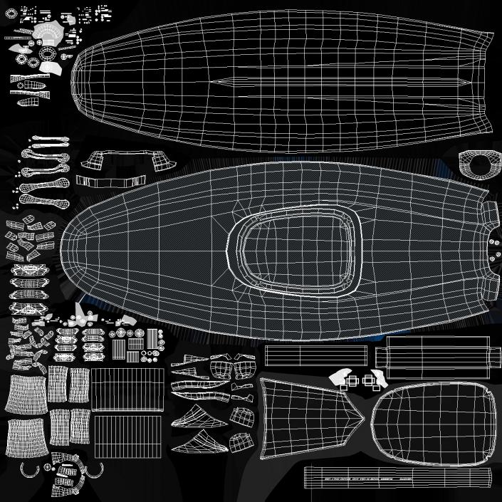 3D model Carbon Jet Surfboard