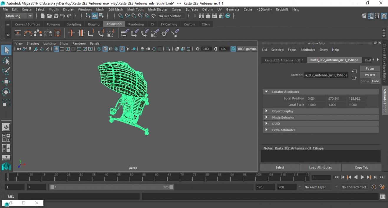 Kasta 2E2 Antenna 3D