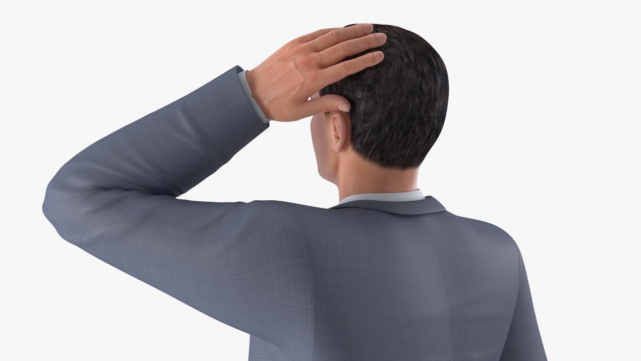 Man in Business Suit Standing Pose 3D model