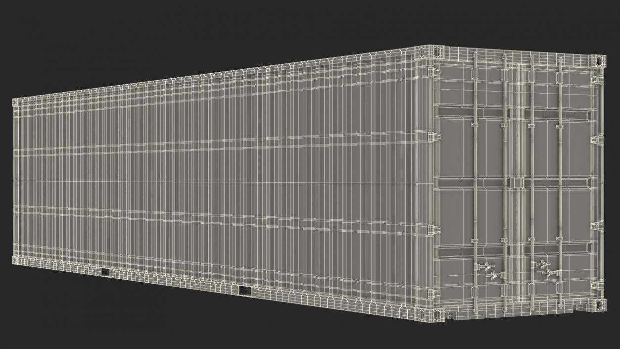 3D model 40ft Double Door Shipping Container