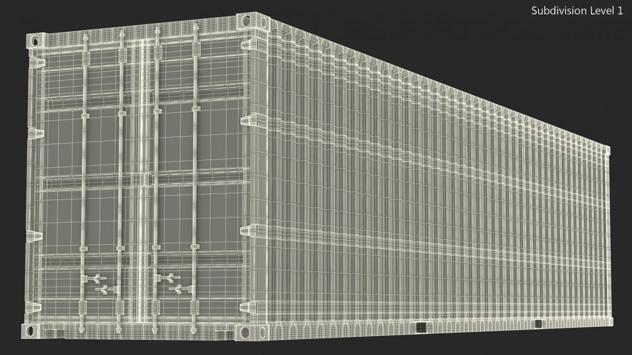 3D model 40ft Double Door Shipping Container