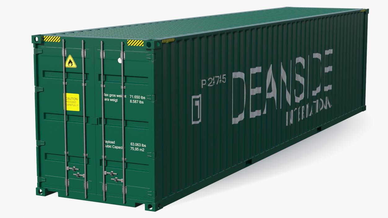 3D model 40ft Double Door Shipping Container