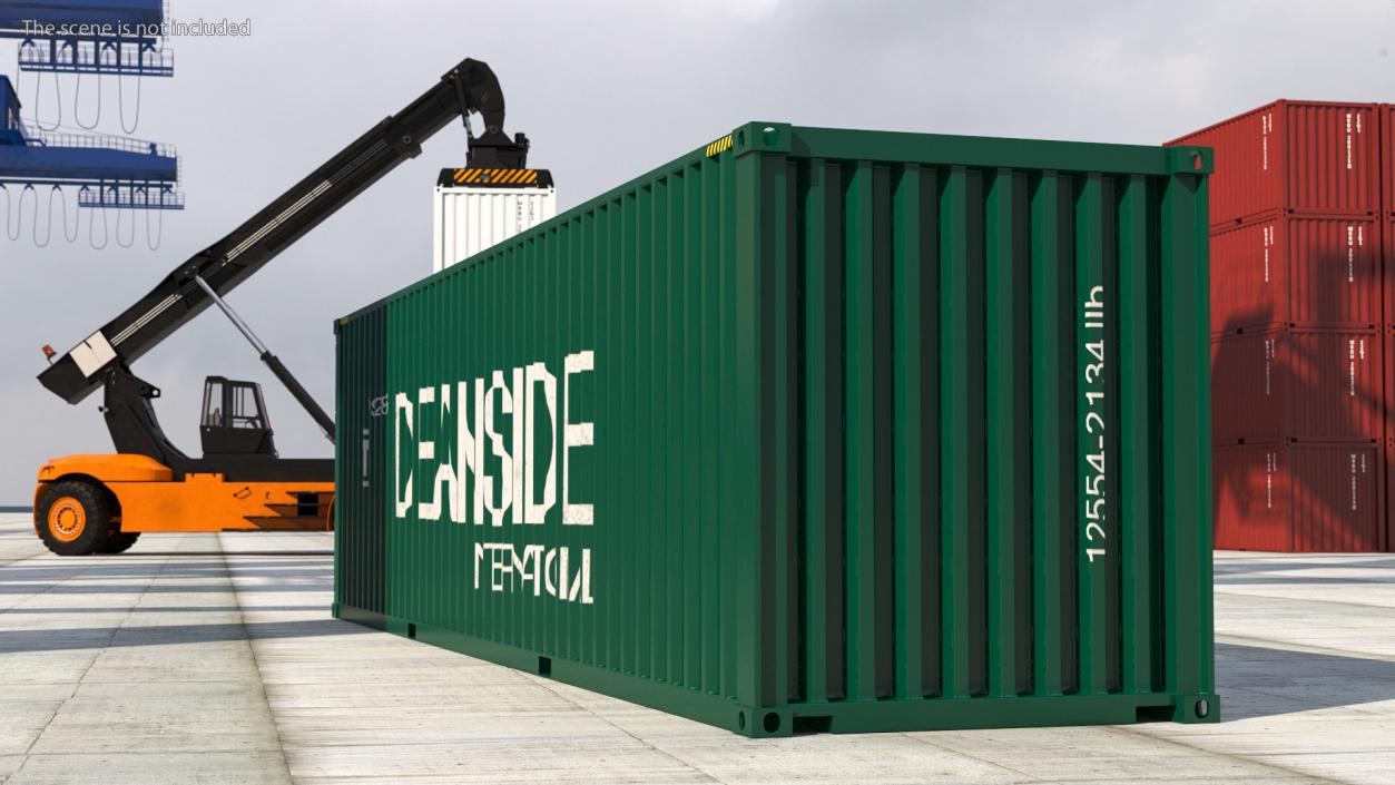 3D model 40ft Double Door Shipping Container