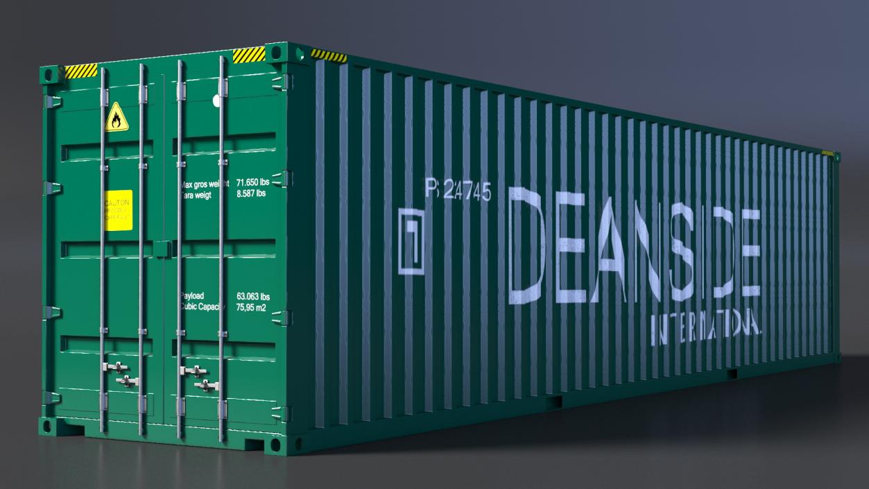 3D model 40ft Double Door Shipping Container