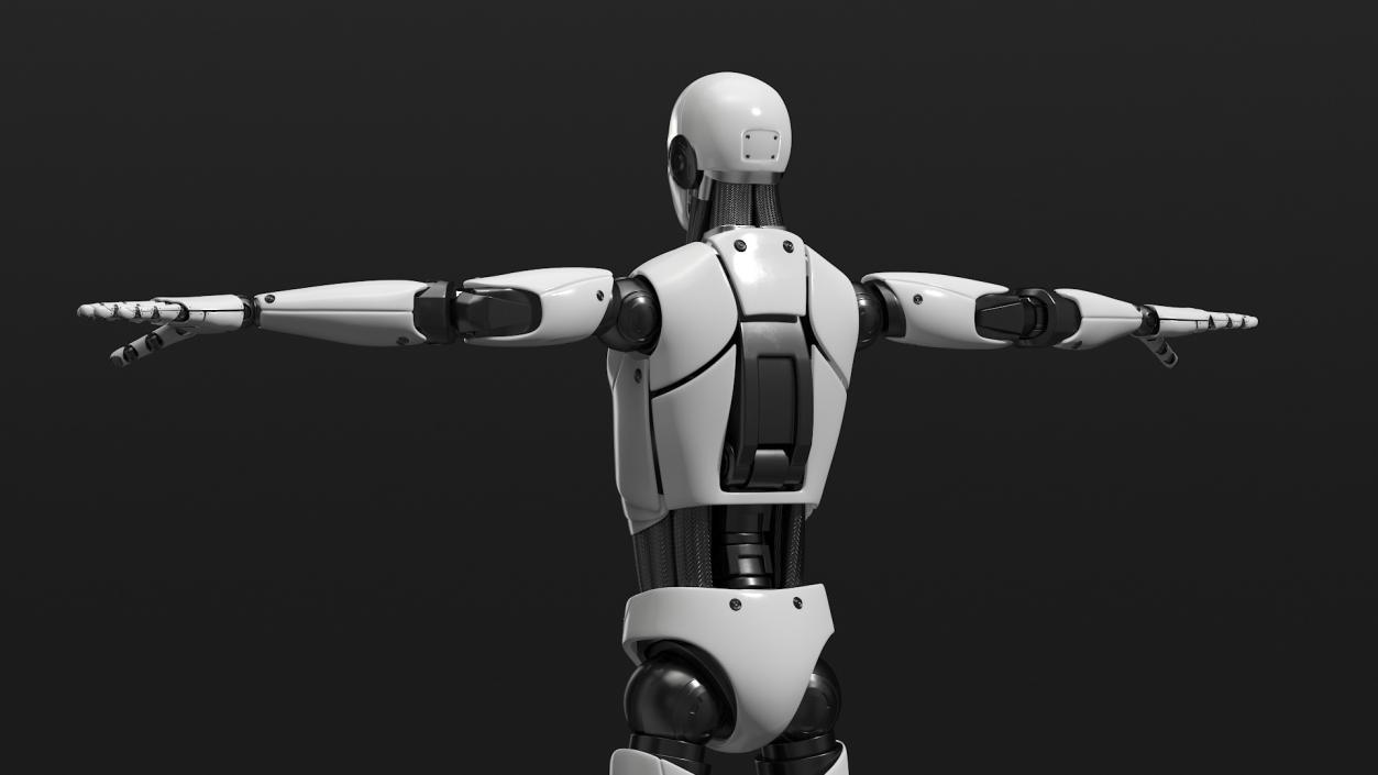 3D Cyborg Male T-pose model