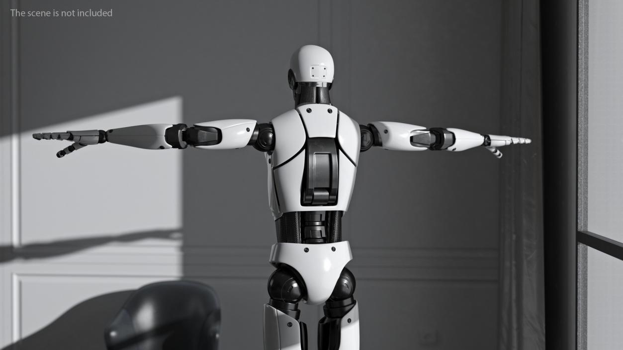 3D Cyborg Male T-pose model