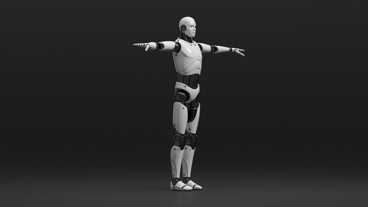 3D Cyborg Male T-pose model