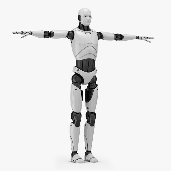 3D Cyborg Male T-pose model