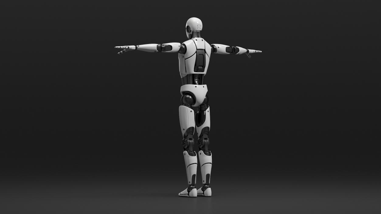 3D Cyborg Male T-pose model