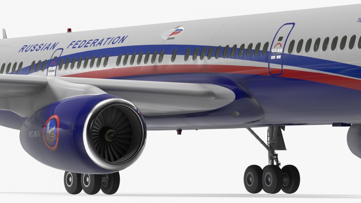 Tupolev Tu-214 Jet Airliner 3D