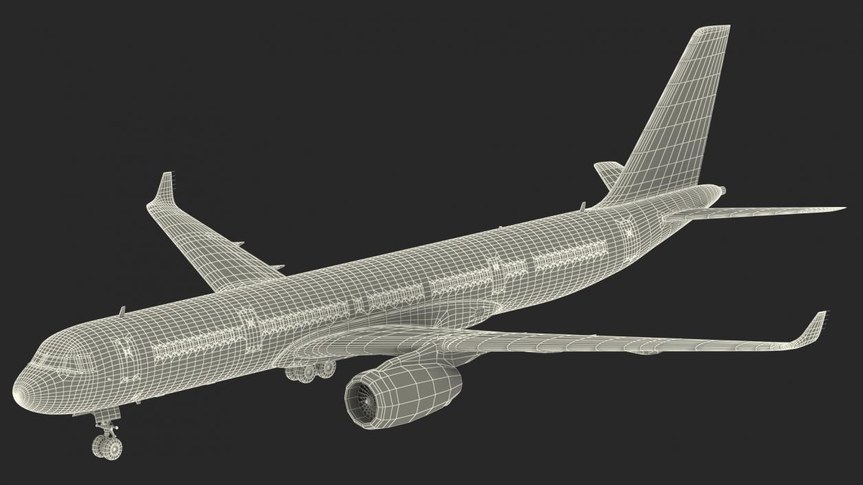 Tupolev Tu-214 Jet Airliner 3D