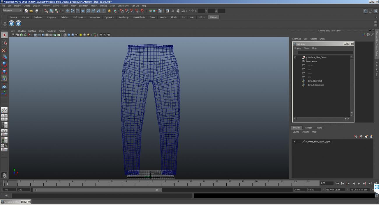 Modern Blue Jeans 3D