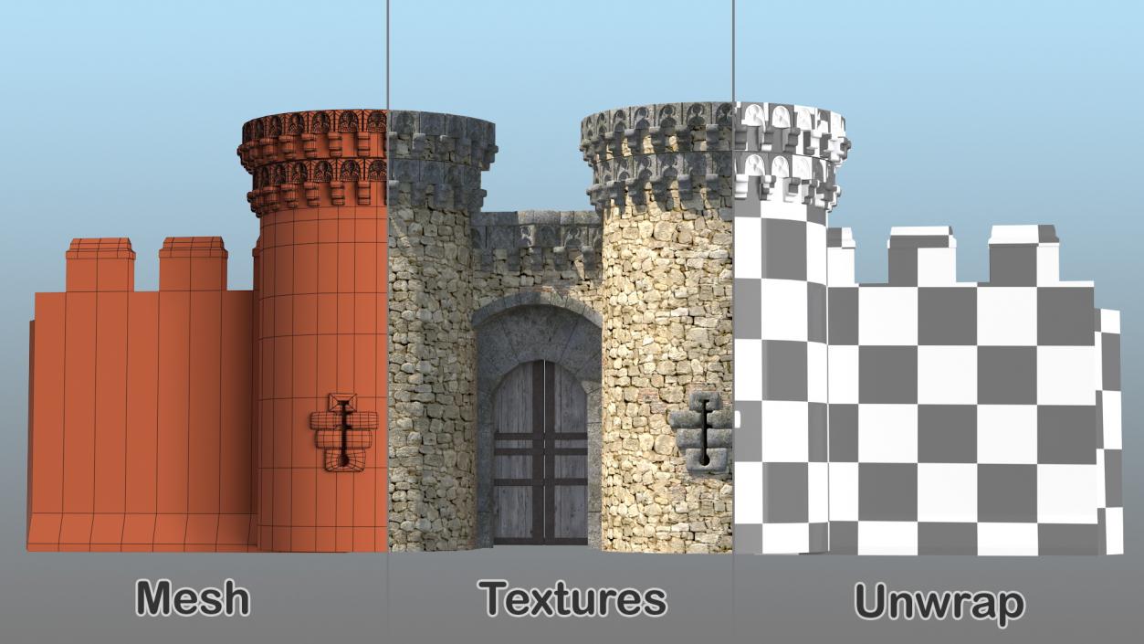 3D model Castle Entrance Gate