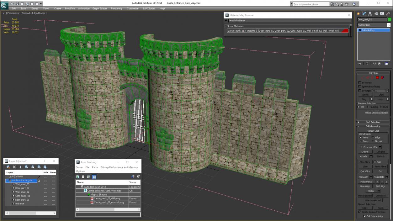 3D model Castle Entrance Gate