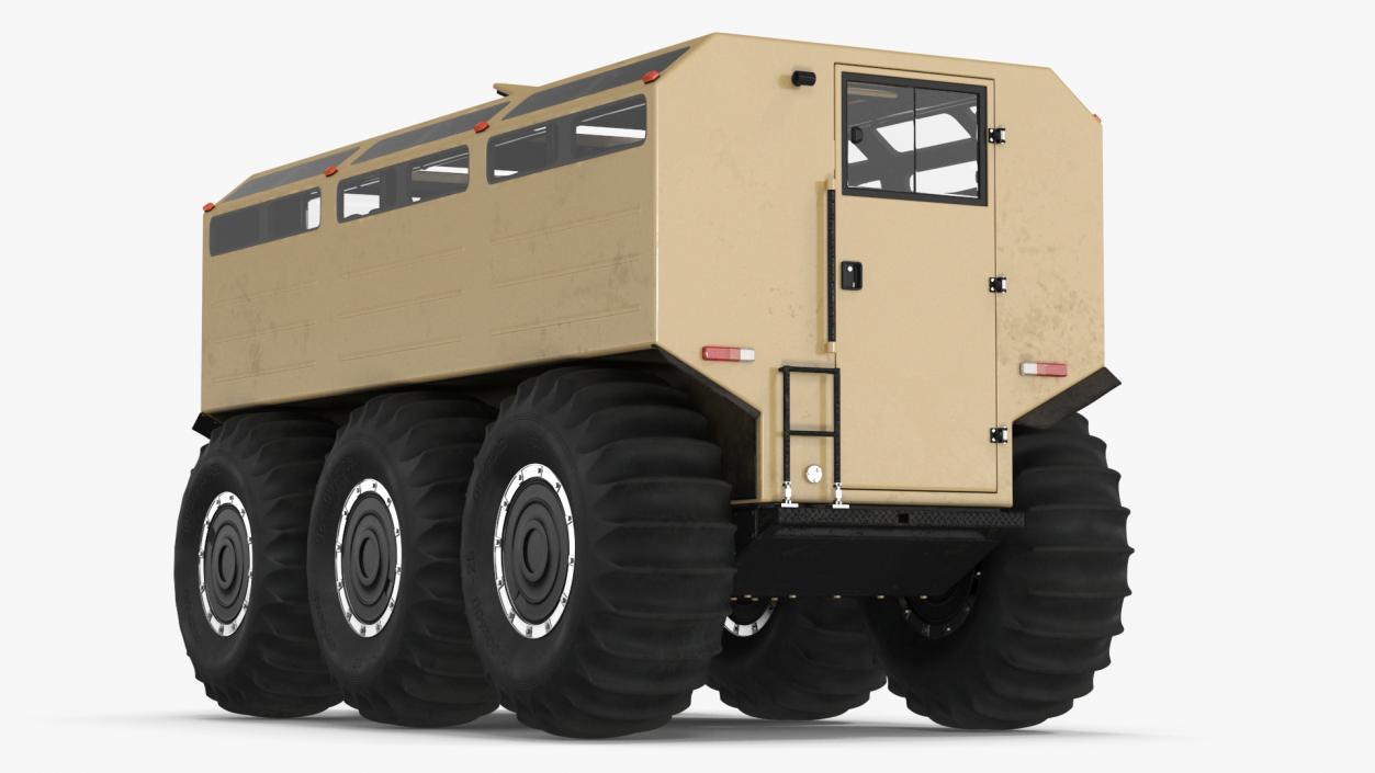 All-Terrain Trailer Beige Rigged 2 3D model