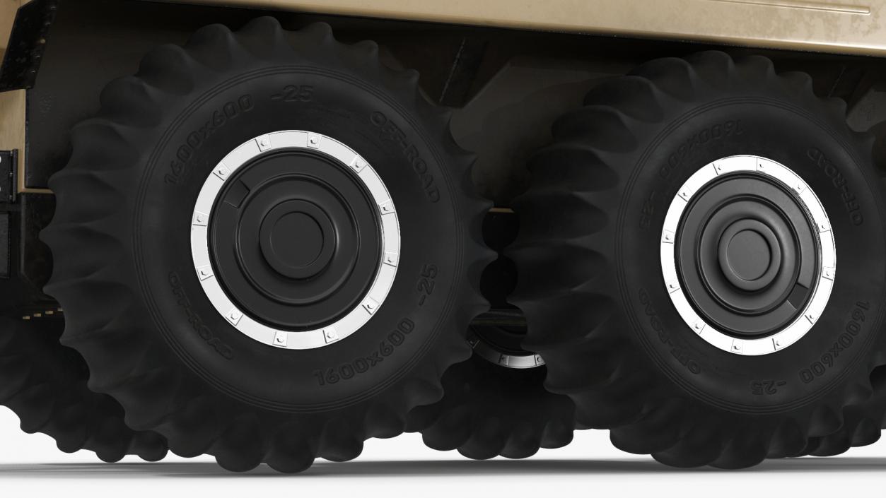 All-Terrain Trailer Beige Rigged 2 3D model