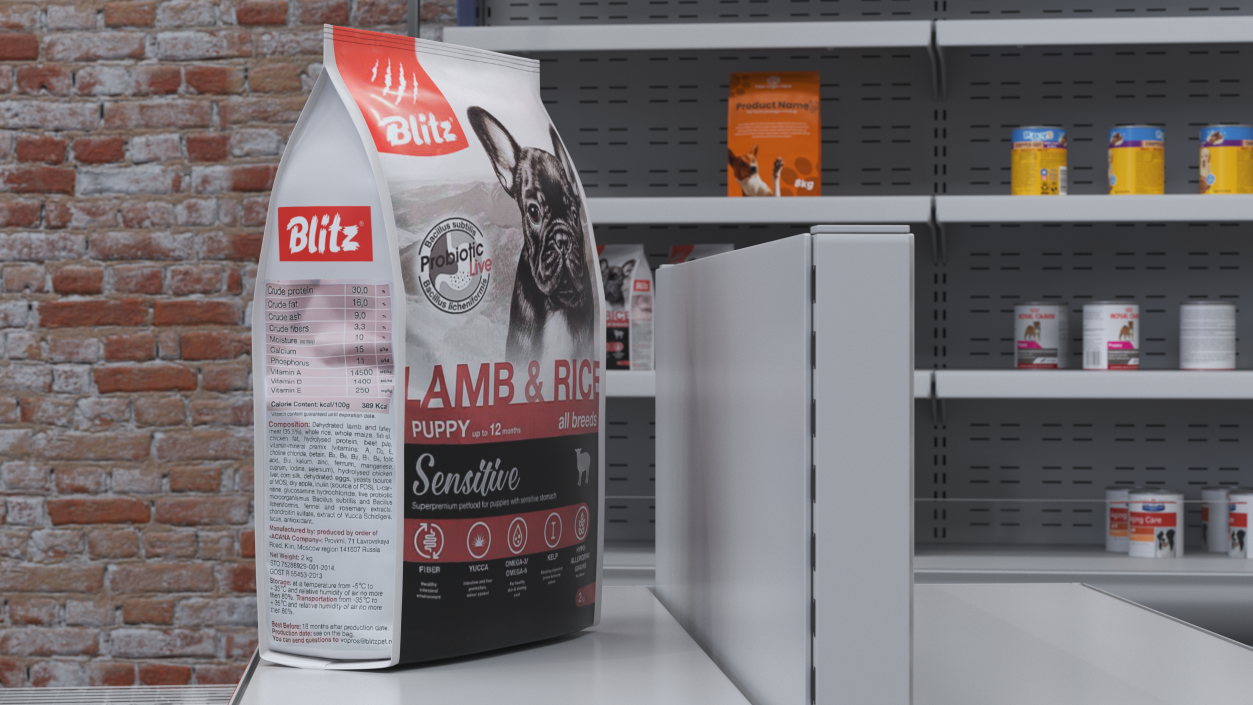 3D model Puppy Food Blitz Lamb and Rice 2 kg