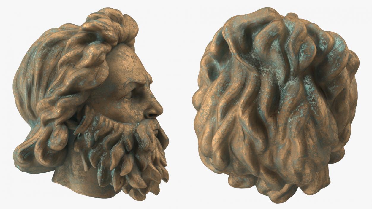 3D model Poseidon Head Bronze