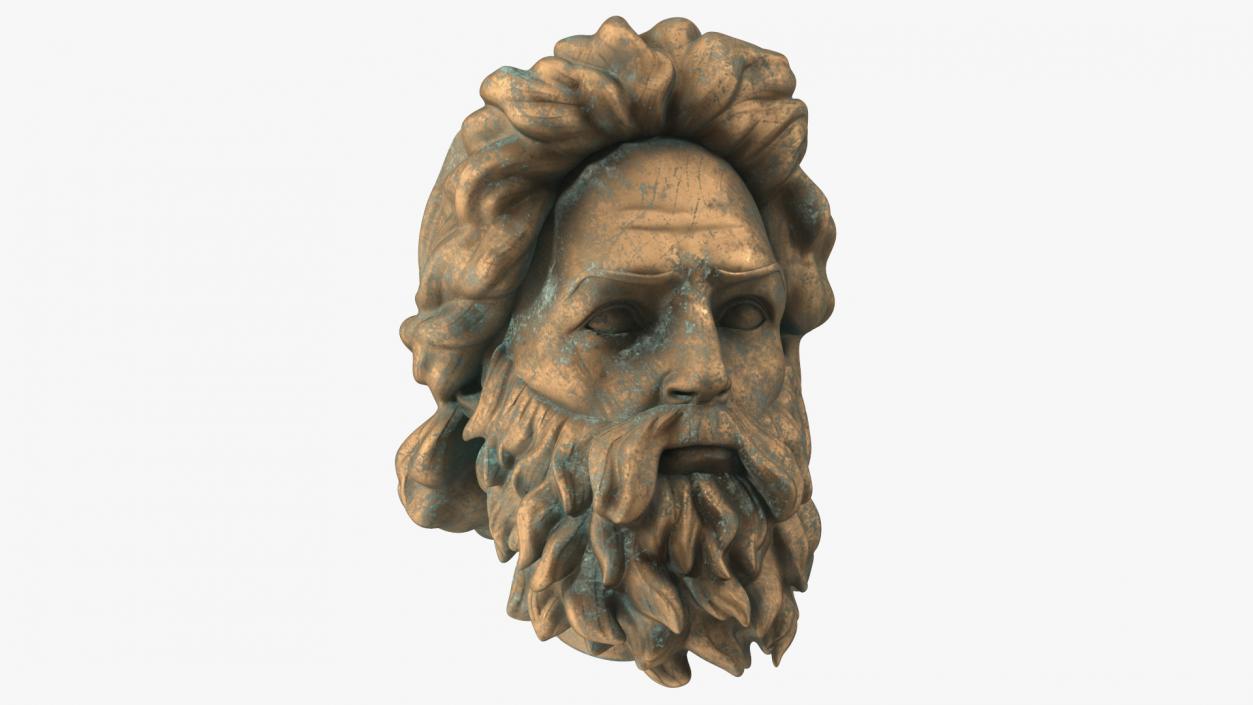 3D model Poseidon Head Bronze