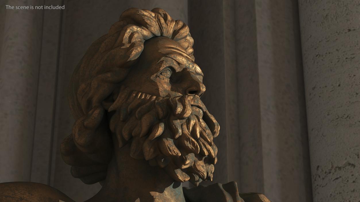 3D model Poseidon Head Bronze