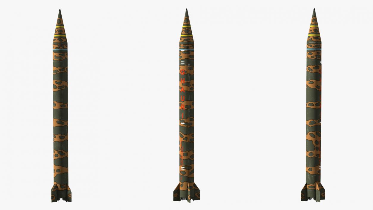 3D Pakistan Ballistic Missile Ghauri model