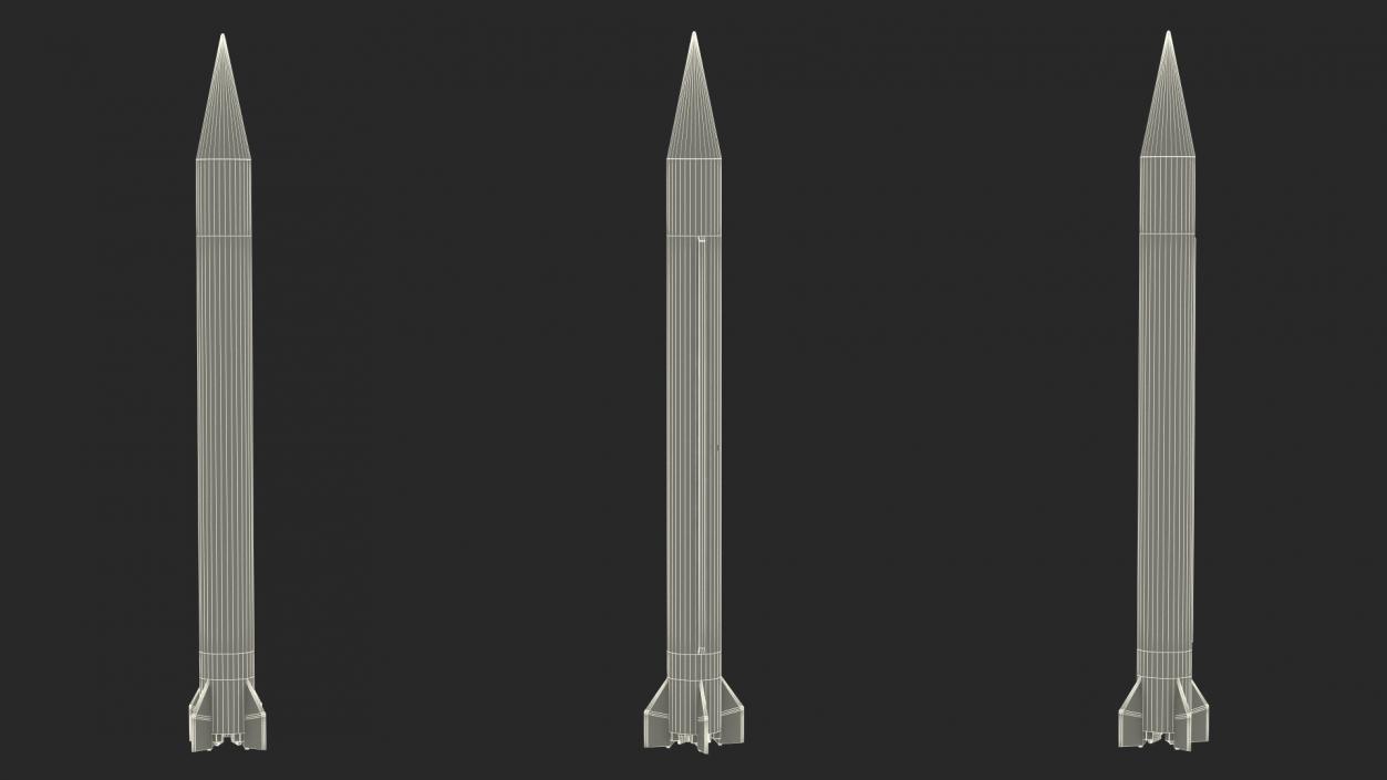 3D Pakistan Ballistic Missile Ghauri model