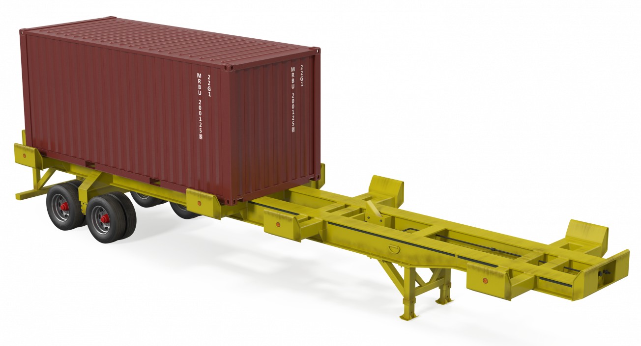 3D Trailer with 20ft ISO Container