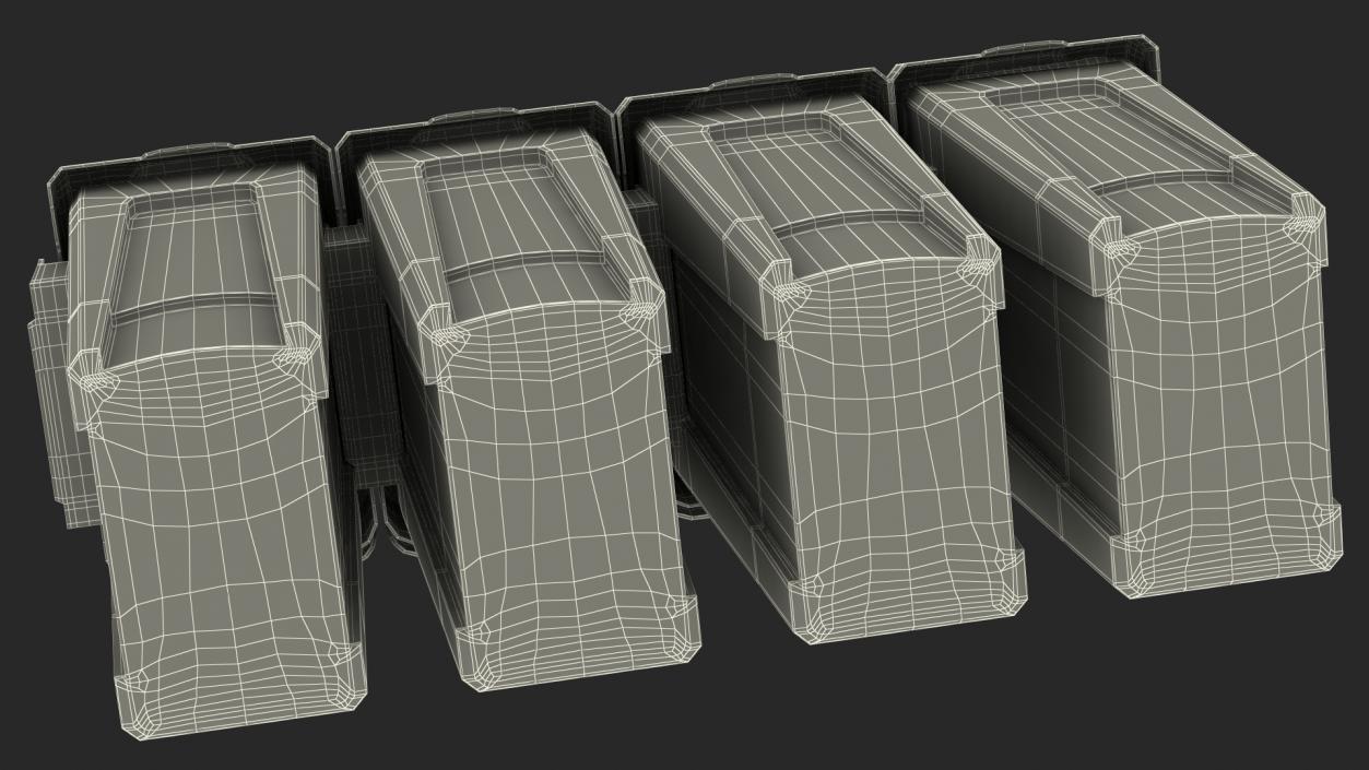 3D Modular Recycling Bins Set