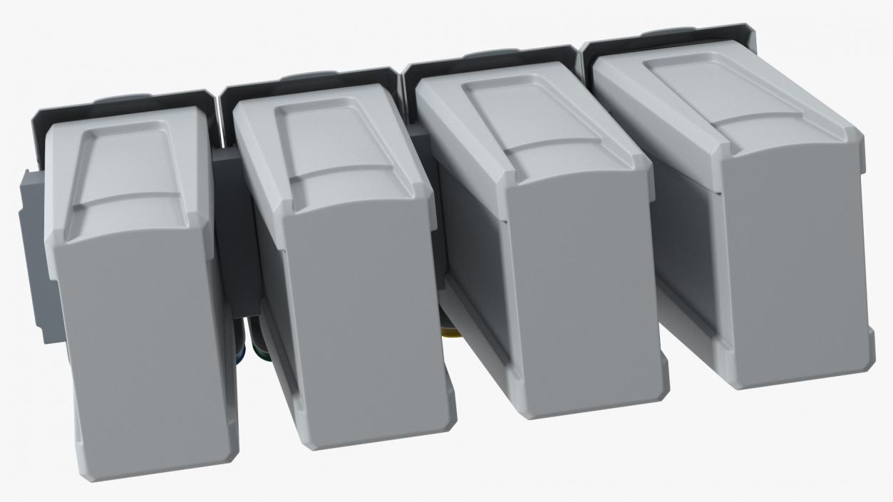 3D Modular Recycling Bins Set