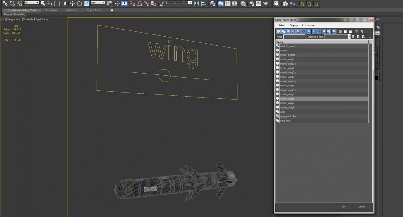 Javelin Missile Rigged 3D