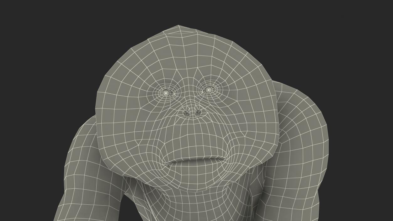 3D Orangutan Walking Fur