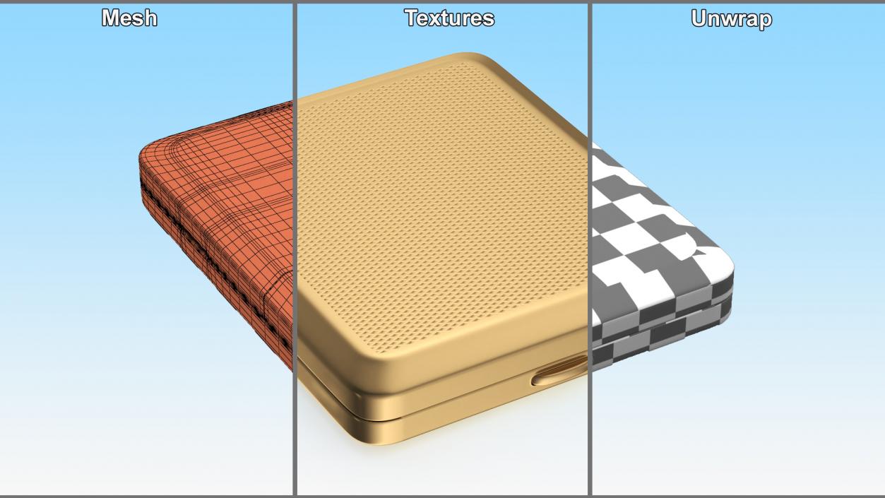 3D model Cigarette Case Brass