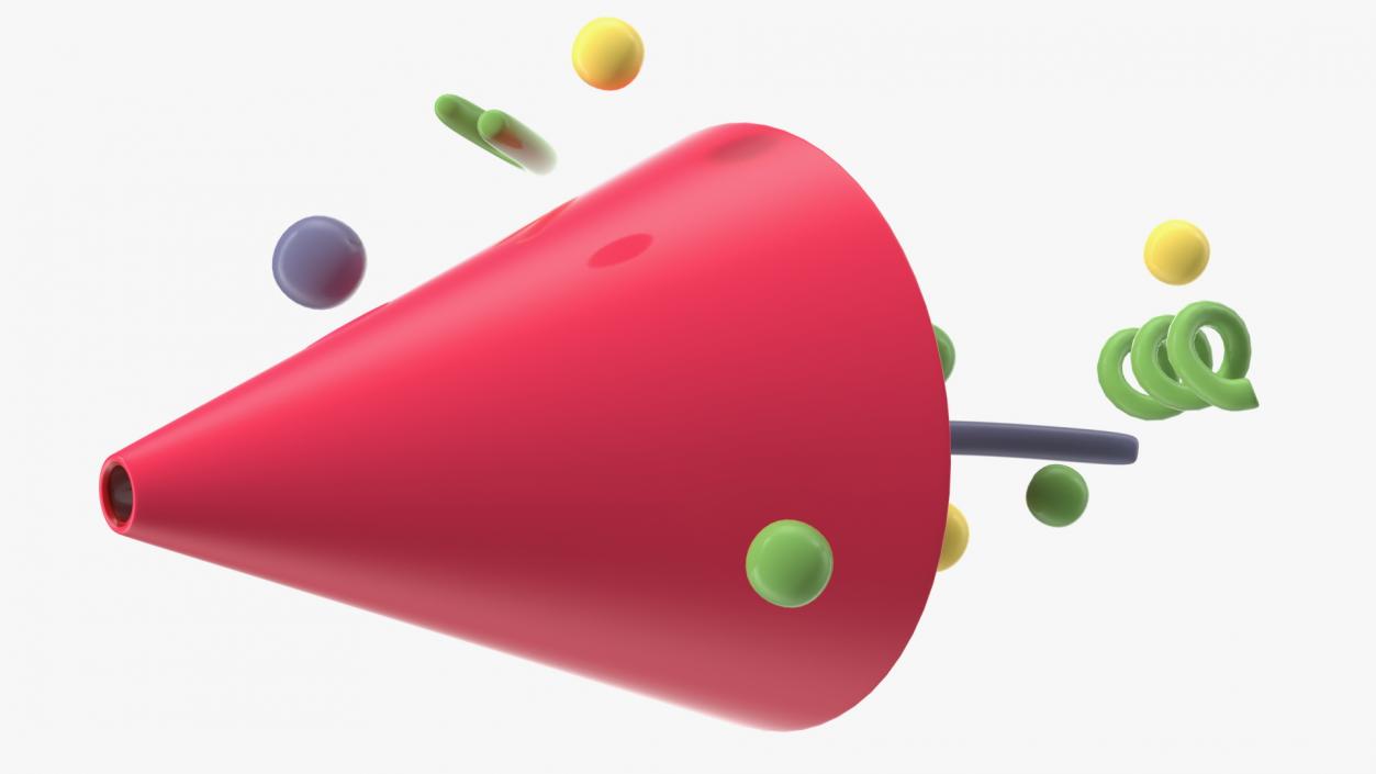 3D Party Popper Emoji model