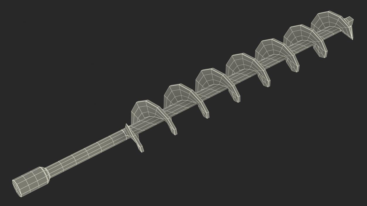 Old Earth Auger Bit 3D model