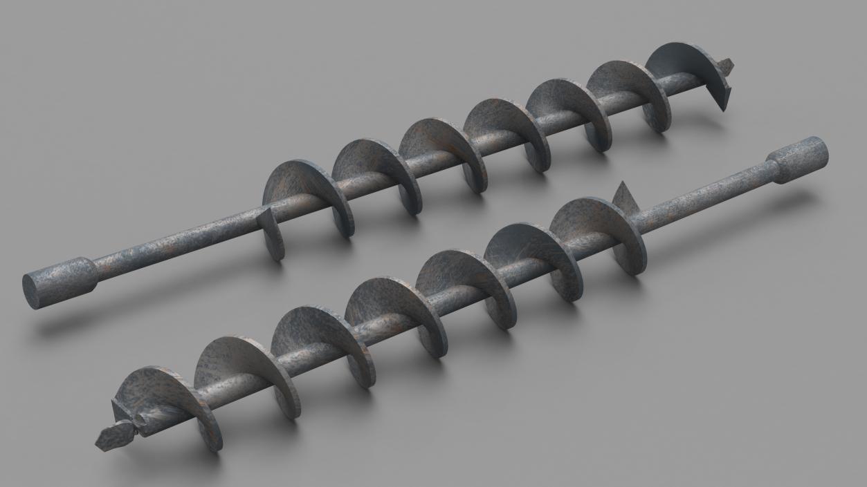 Old Earth Auger Bit 3D model