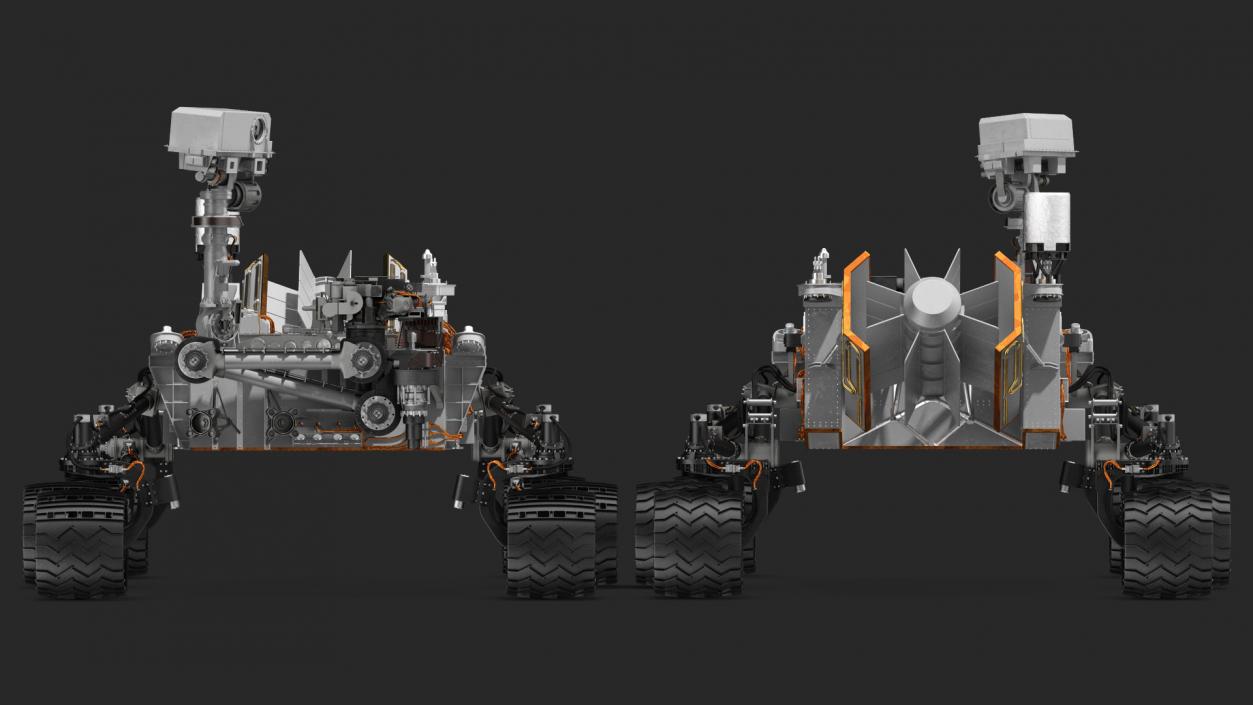 Curiosity Mars Rover Rigged 3D