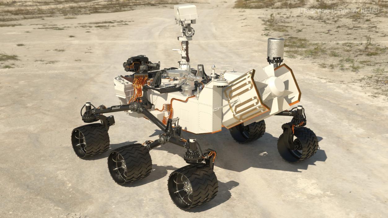 Curiosity Mars Rover Rigged 3D