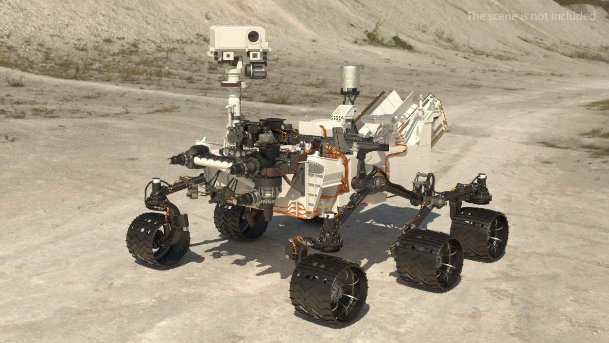 Curiosity Mars Rover Rigged 3D