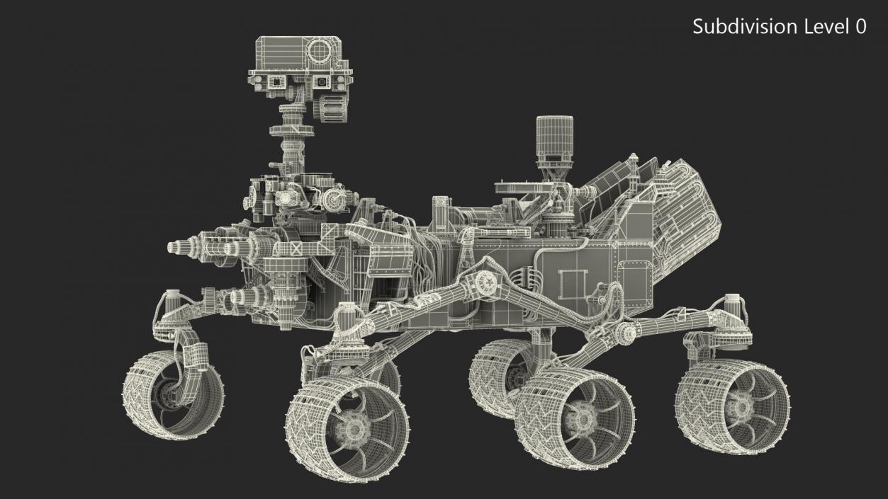 Curiosity Mars Rover Rigged 3D