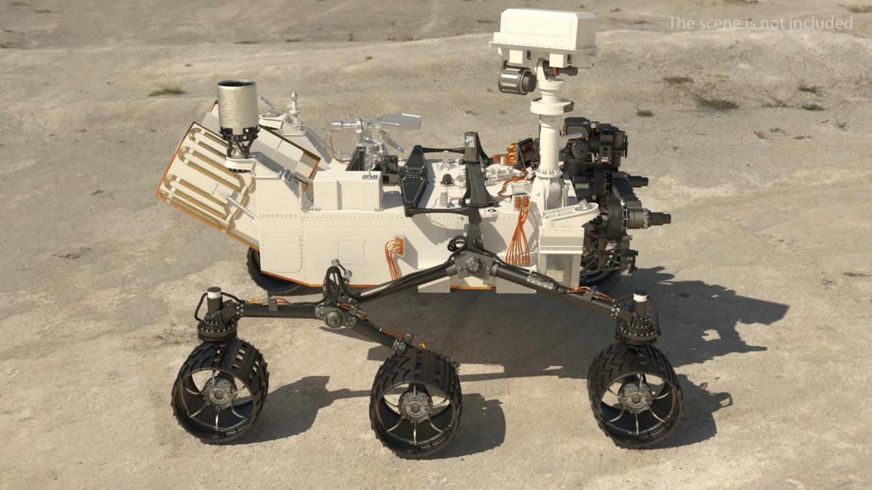 Curiosity Mars Rover Rigged 3D