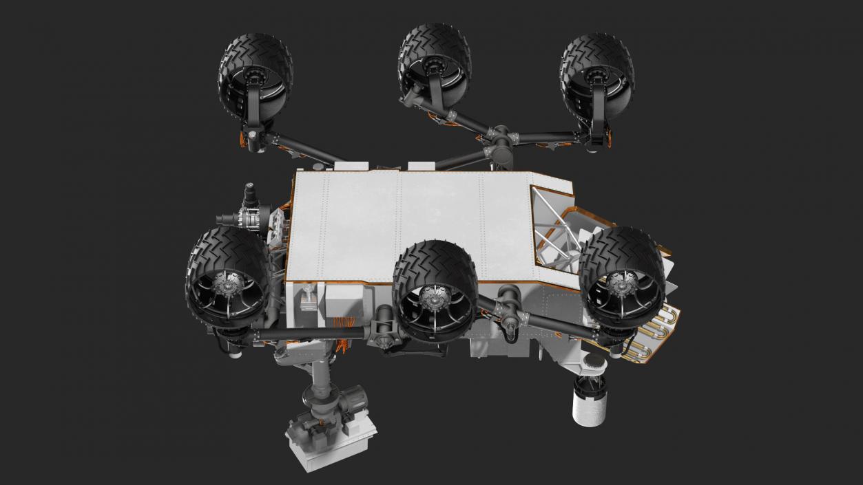 Curiosity Mars Rover Rigged 3D