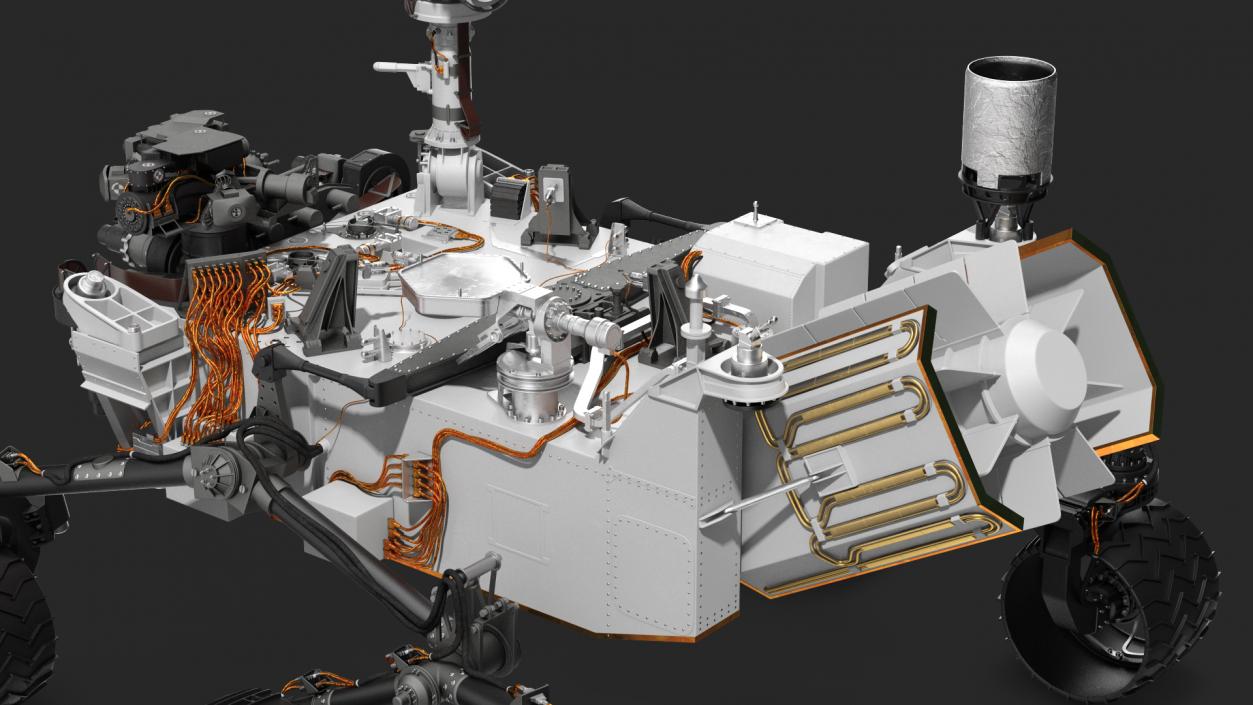 Curiosity Mars Rover Rigged 3D