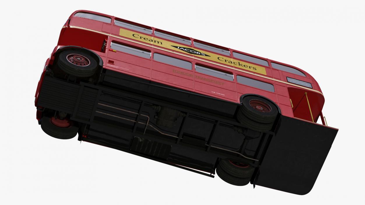 3D London Double Decker Bus Rigged