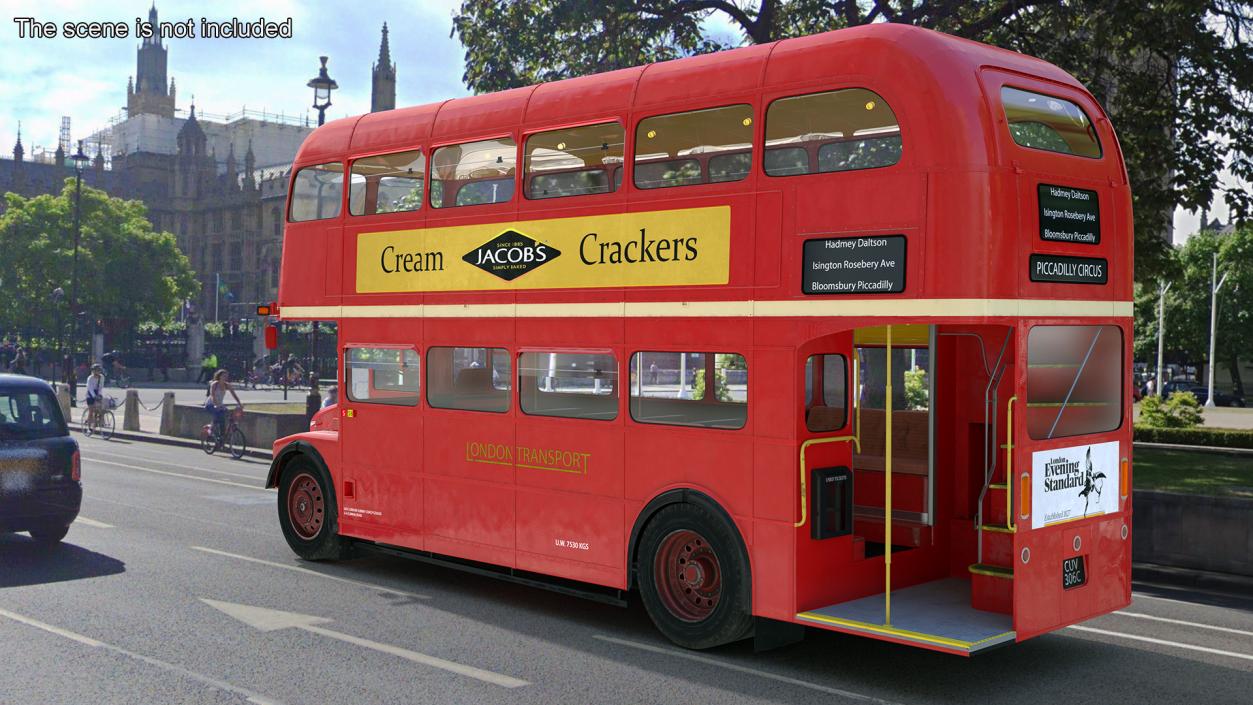 3D London Double Decker Bus Rigged