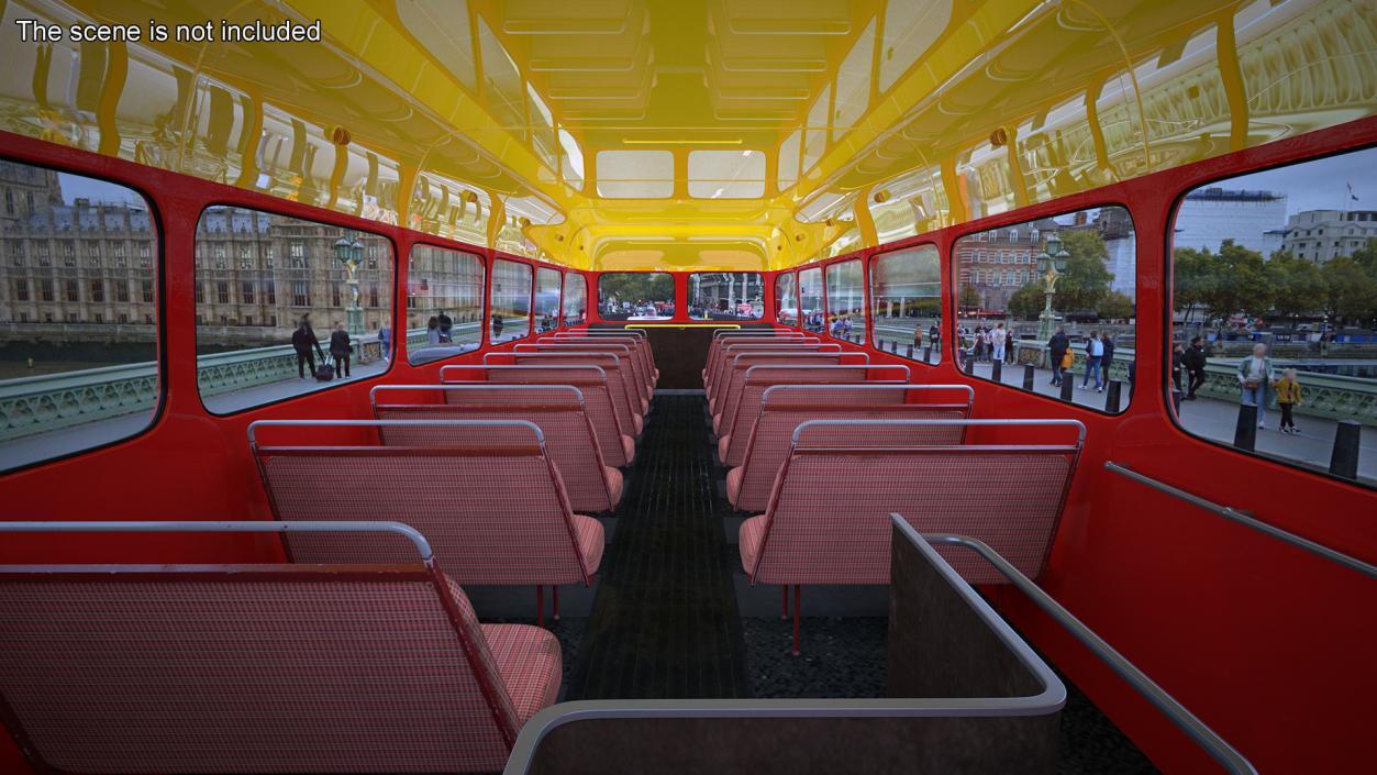 3D London Double Decker Bus Rigged