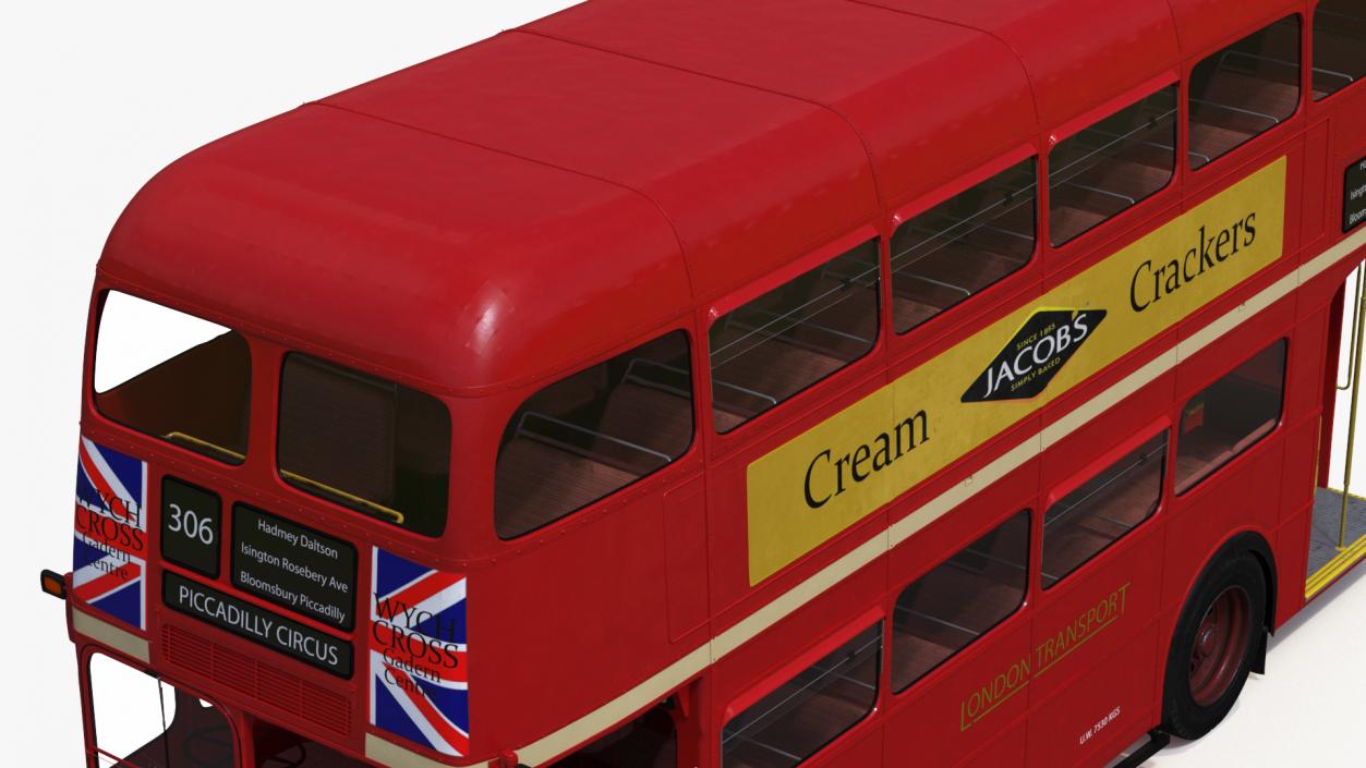 3D London Double Decker Bus Rigged