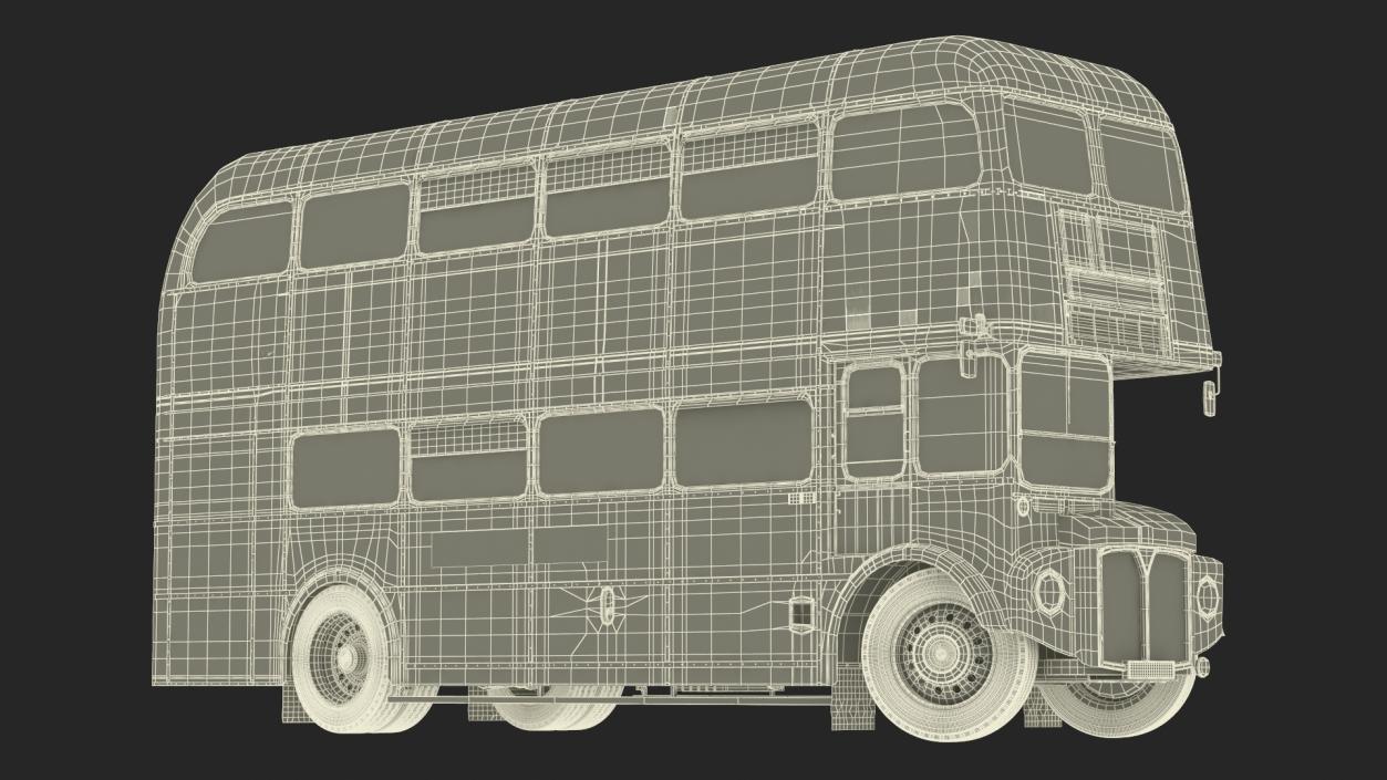 3D London Double Decker Bus Rigged