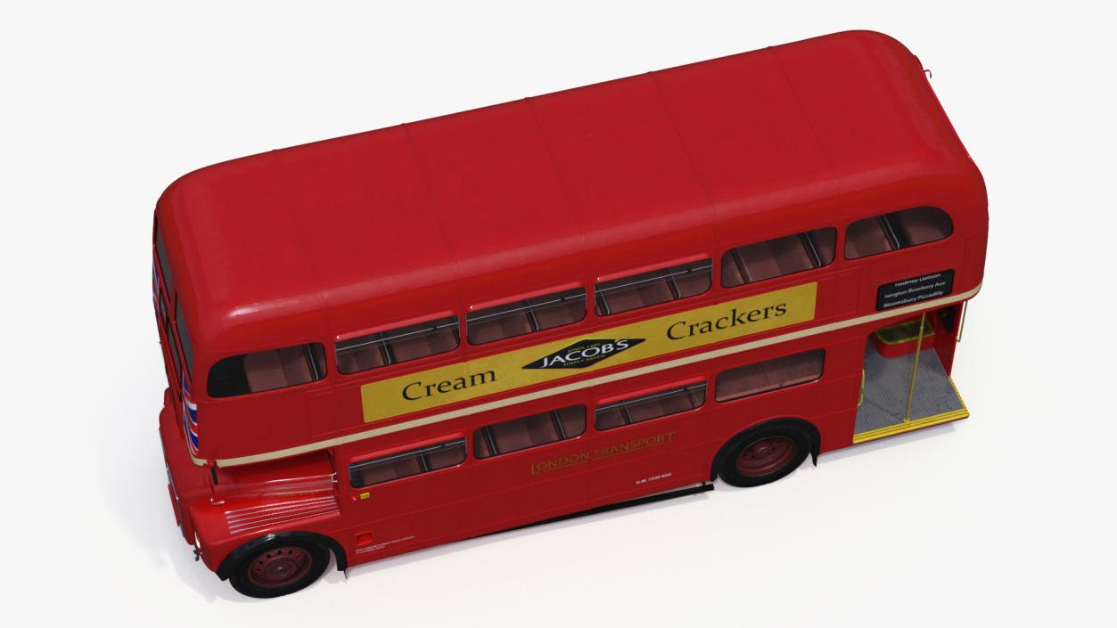 3D London Double Decker Bus Rigged