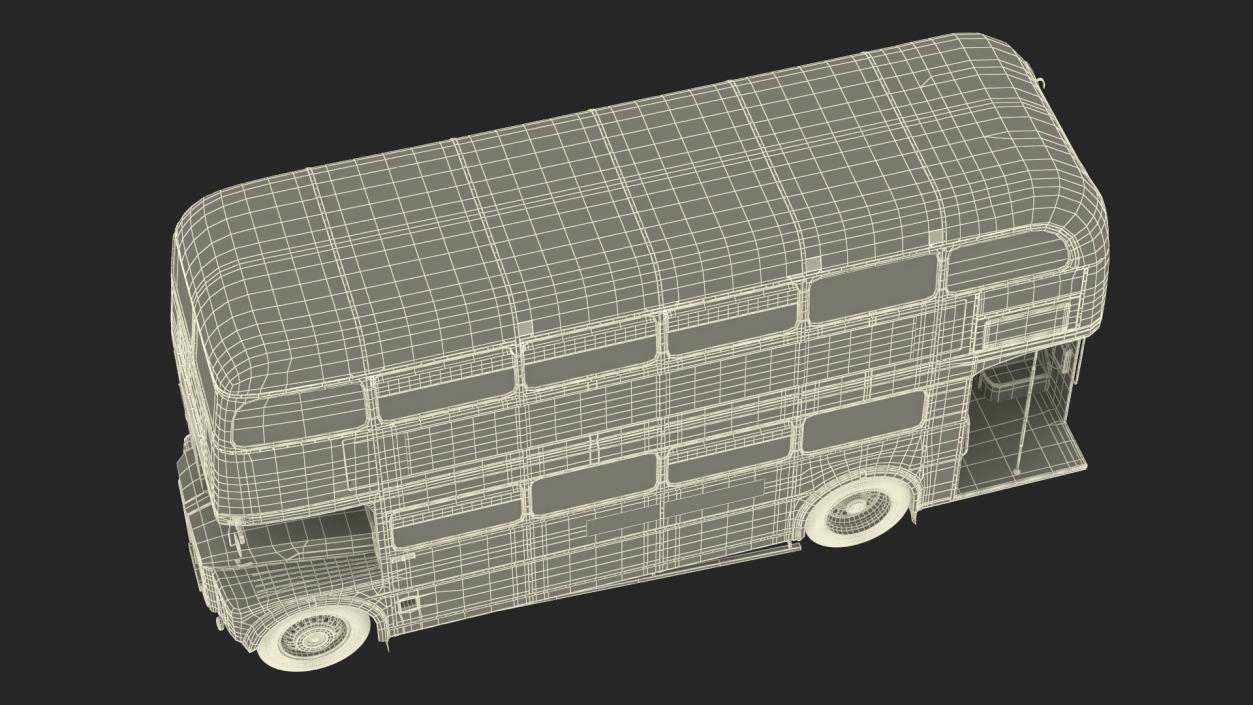 3D London Double Decker Bus Rigged