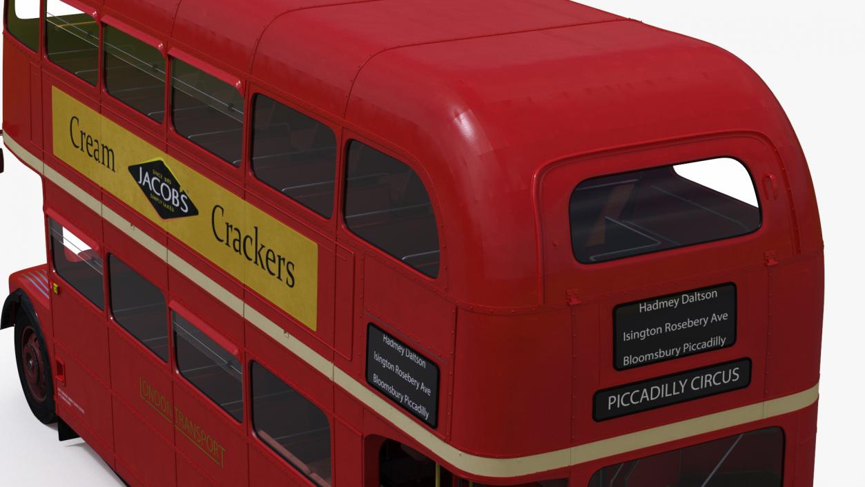 3D London Double Decker Bus Rigged